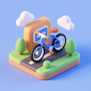 icon_travel_bicycle_3d_isometric icon preview