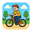 icon_travel_bicycle_cartoon icon preview