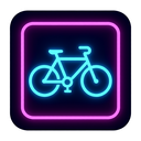 icon_travel_bicycle_neon icon preview