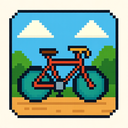 icon_travel_bicycle_pixel_art icon preview