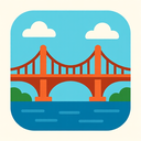 icon_travel_bridge_flat_design icon preview