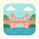 icon_travel_bridge_flat_pastel icon preview