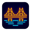 icon_travel_bridge_neon icon preview
