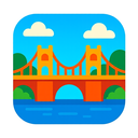 icon_travel_bridge_vibrant_colors icon preview