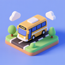 icon_travel_bus_3d_isometric icon preview