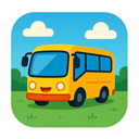 icon_travel_bus_cartoon icon preview