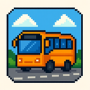 icon_travel_bus_pixel_art icon preview