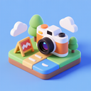 icon_travel_camera_3d_isometric icon preview
