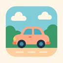 icon_travel_car_flat_pastel icon preview
