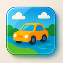 icon_travel_car_glassy icon preview
