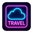 icon_travel_cloud_neon icon preview