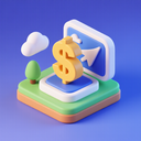 icon_travel_dollar_sign_3d_isometric icon preview