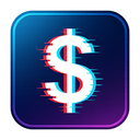icon_travel_dollar_sign_digital_glitch icon preview