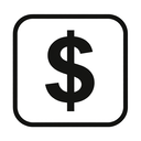 icon_travel_dollar_sign_monochrome icon preview