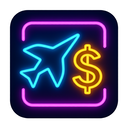 icon_travel_dollar_sign_neon icon preview