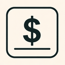 icon_travel_dollar_sign_thin icon preview