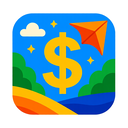 icon_travel_dollar_sign_vibrant_colors icon preview