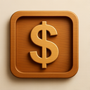 icon_travel_dollar_sign_wooden icon preview