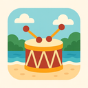 icon_travel_drum_flat_pastel icon preview