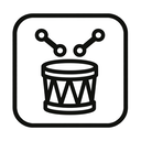 icon_travel_drum_monochrome icon preview