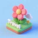 icon_travel_flower_3d_isometric icon preview