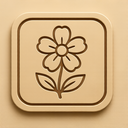 icon_travel_flower_embossed icon preview