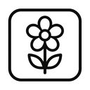 icon_travel_flower_monochrome icon preview