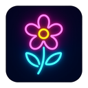 icon_travel_flower_neon icon preview