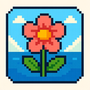 icon_travel_flower_pixel_art icon preview