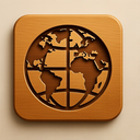icon_travel_globe_wooden icon preview