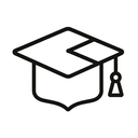 icon_travel_graduation_cap_line_art icon preview