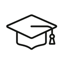 icon_travel_graduation_cap_minimal_outline icon preview
