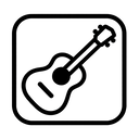 icon_travel_guitar_monochrome icon preview