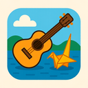 icon_travel_guitar_origami icon preview