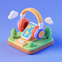 icon_travel_headphones_3d_isometric icon preview