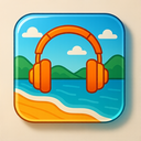 icon_travel_headphones_glassy icon preview