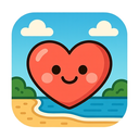 icon_travel_heart_cartoon icon preview