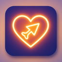 icon_travel_heart_glow_effect icon preview