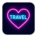 icon_travel_heart_neon icon preview