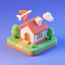 icon_travel_house_3d_isometric icon preview