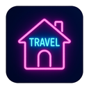icon_travel_house_neon icon preview