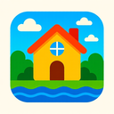 icon_travel_house_vibrant_colors icon preview