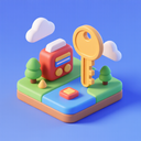 icon_travel_key_3d_isometric icon preview