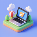 icon_travel_laptop_3d_isometric icon preview