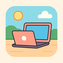 icon_travel_laptop_flat_pastel icon preview