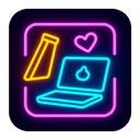 icon_travel_laptop_neon icon preview