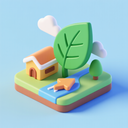 icon_travel_leaf_3d_isometric icon preview