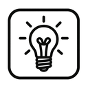 icon_travel_light_bulb_monochrome icon preview