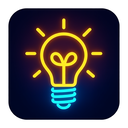 icon_travel_light_bulb_neon icon preview