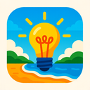 icon_travel_light_bulb_vibrant_colors icon preview